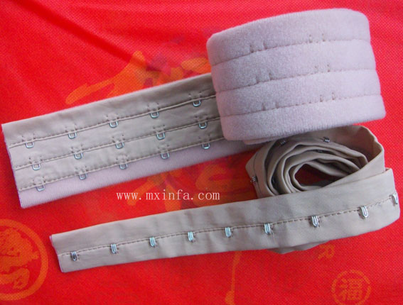 Nylon bra hook and eye tape